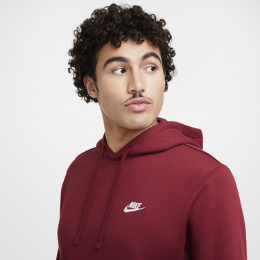 Mikina Nike Club Hoodie Fleece Červená | BV2654-677, 4