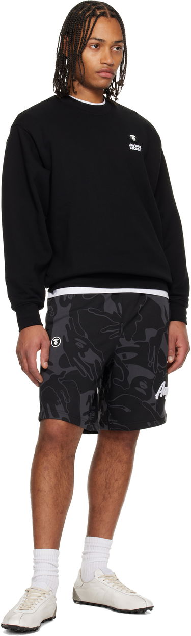 Šortky AAPE by A Bathing Ape 'AAPENOW' Moonface Logo Camo Sweat Shorts Čierna | AAPSPMB677XXNBKZ, 3