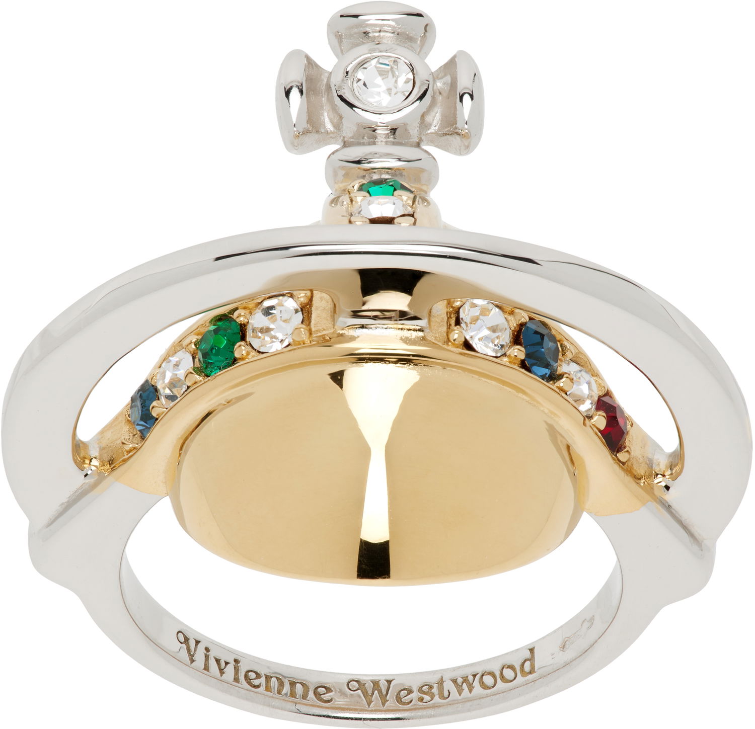 Prsteň Vivienne Westwood Solid Orb Multi-Crystal Two-Tone Ring Rôznofarebný | 6404017P-01P668-, 0