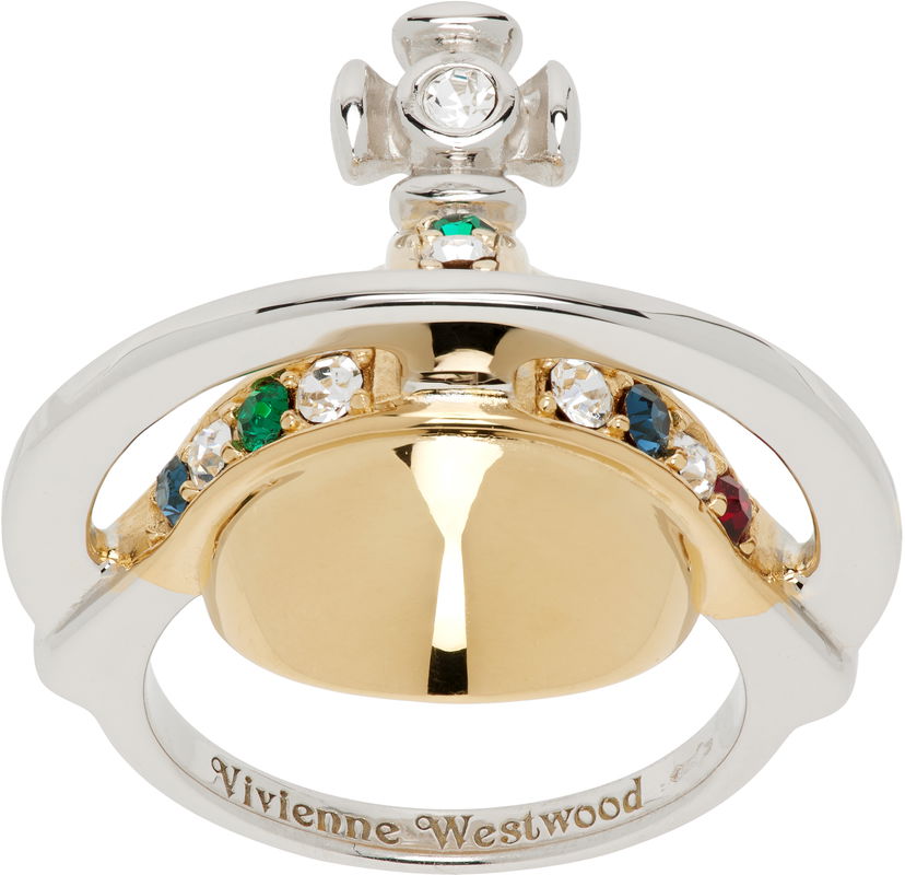 Prsteň Vivienne Westwood Solid Orb Multi-Crystal Two-Tone Ring Rôznofarebný | 6404017P-01P668-