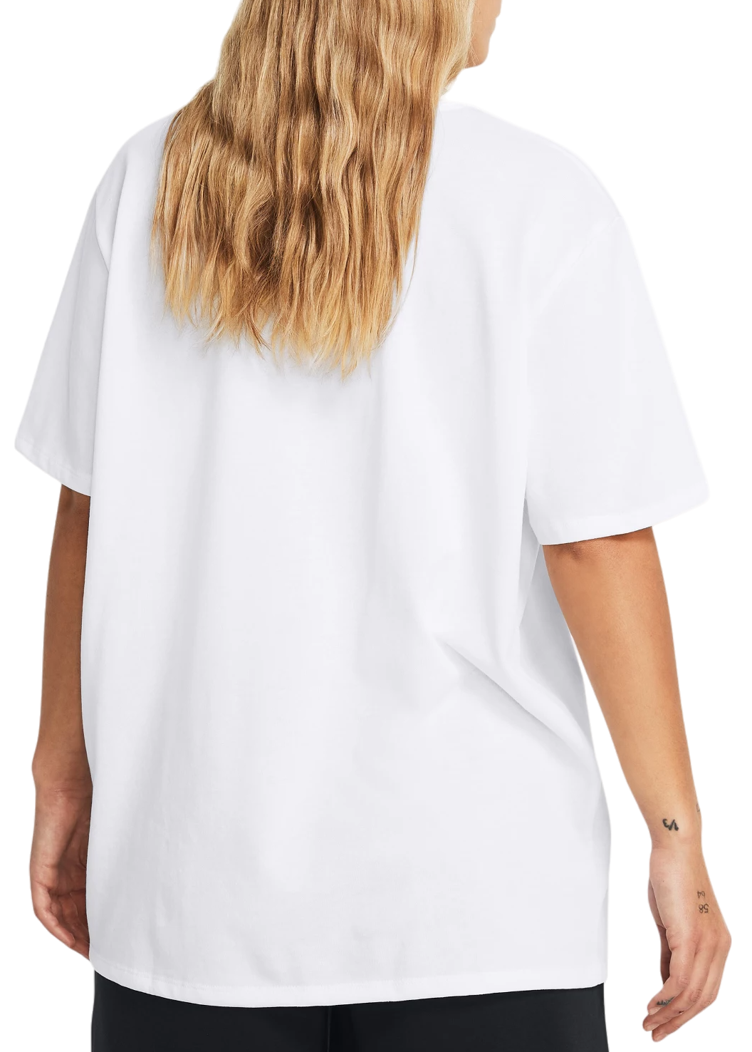 Tričko Under Armour Heavyweight Embroidered Patch Boyfriend Oversized Biela | 1383045-100, 1
