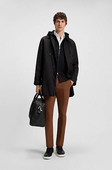 Pláštenka BOSS Water-Repellent Coat Čierna | 50543262, 1