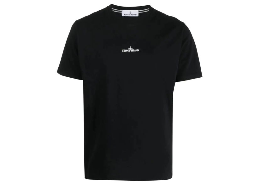 Tričko Stone Island Embroidered T-Shirt Čierna | 79152NS82 V0029