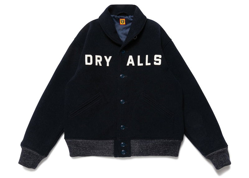 Bomber bunda Human Made Melton Wool Varsity Jacket Čierna | HM24JK017