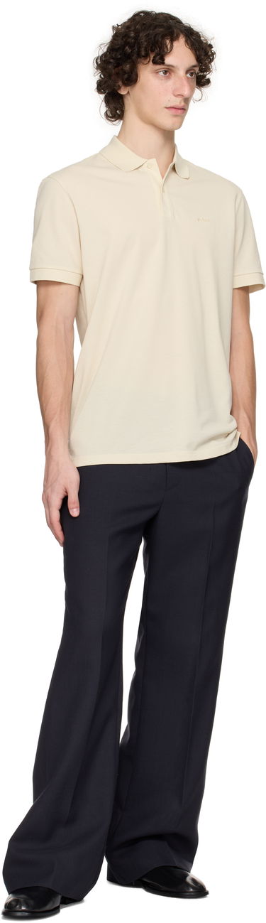 Polo tričko BOSS Embroidered-Logo Polo Shirt Biela | 50468362, 3