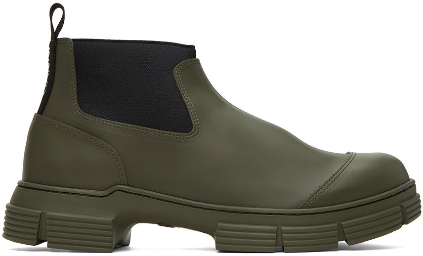 Tenisky a topánky GANNI GANNI City Chelsea Boots Zelené | S2024, 0