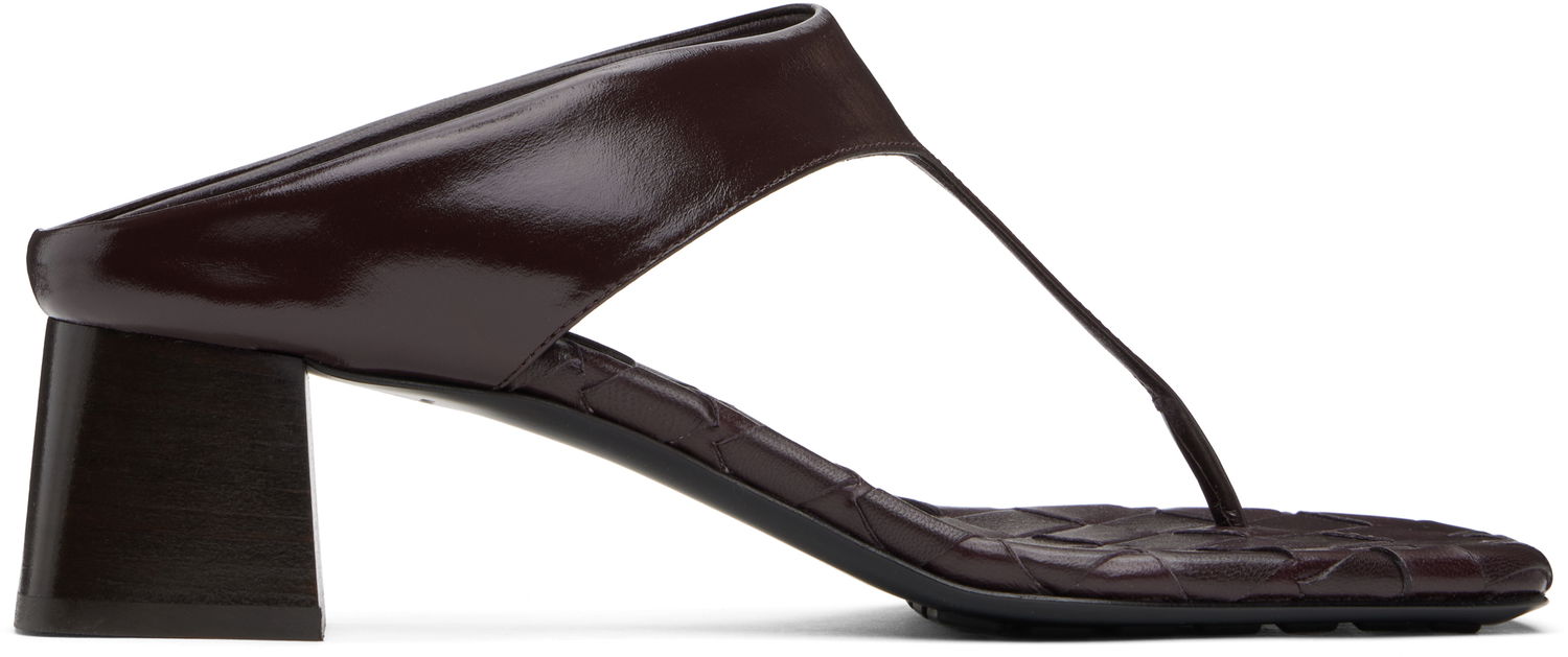 Starostlivosť o obuv Bottega Veneta Bottega Veneta Marella Thong Heeled Sandals Vínová | 807023 V3H90, 0