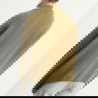 Sveter AMI Felted and Chunky Wool Ribbed Knit Cardigan, Size Large Zelené | H25HKC354-KN0112-298H25, 3