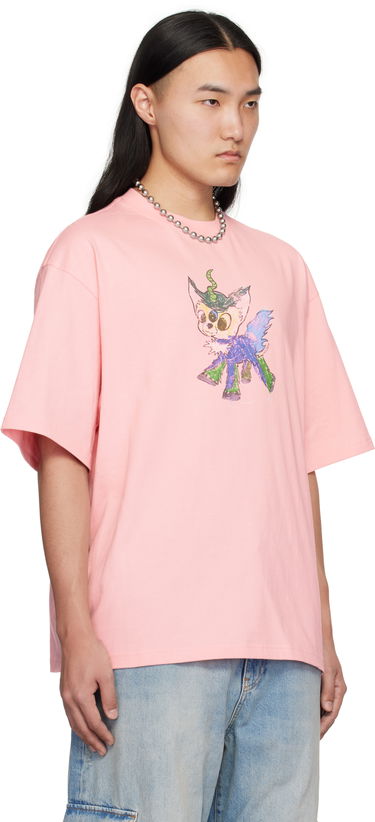 Tričko We11done We11done Jeff Monster Drawing T-Shirt Ružová | WD-TT0-25-744-U-PK, 1