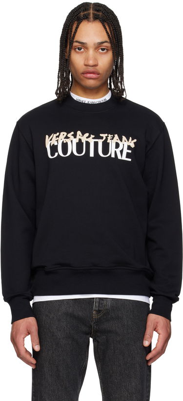 Mikina Versace Versace Jeans Couture Logo Sweatshirt Čierna | E78GAIE06_ECF00E, 0
