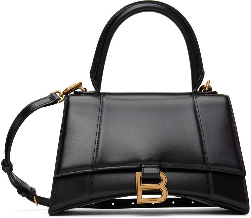 Taška cez rameno Balenciaga Small Hourglass Bag Čierna | 593546 1QJ4M, 0