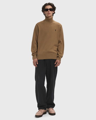 Sveter AMI AMI De Coeur Turtleneck Sweater Hnedá | HKS827.001-288, 2