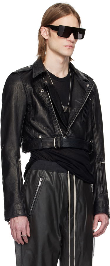 Bunda Rick Owens Rick Owens Hollywood Cropped Stooges Leather Jacket Biela | RR01E5707 LBH, 4