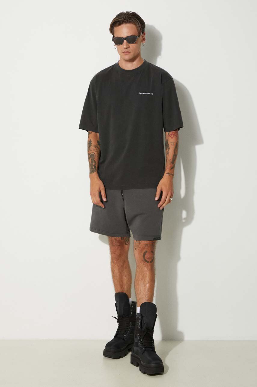 Tričko Filling Pieces T-Shirt Boxy Vintage Čierna | 74413780626, 1