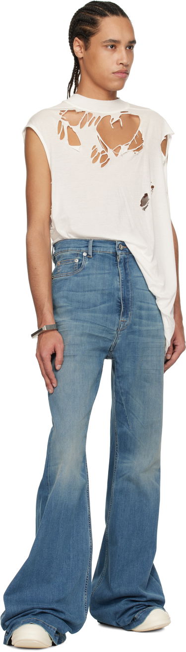 Džínsy Rick Owens Rick Owens DRKSHDW Hollywood Bolan Bootcut Jeans Modrá | DU01E3365 SDWB, 4