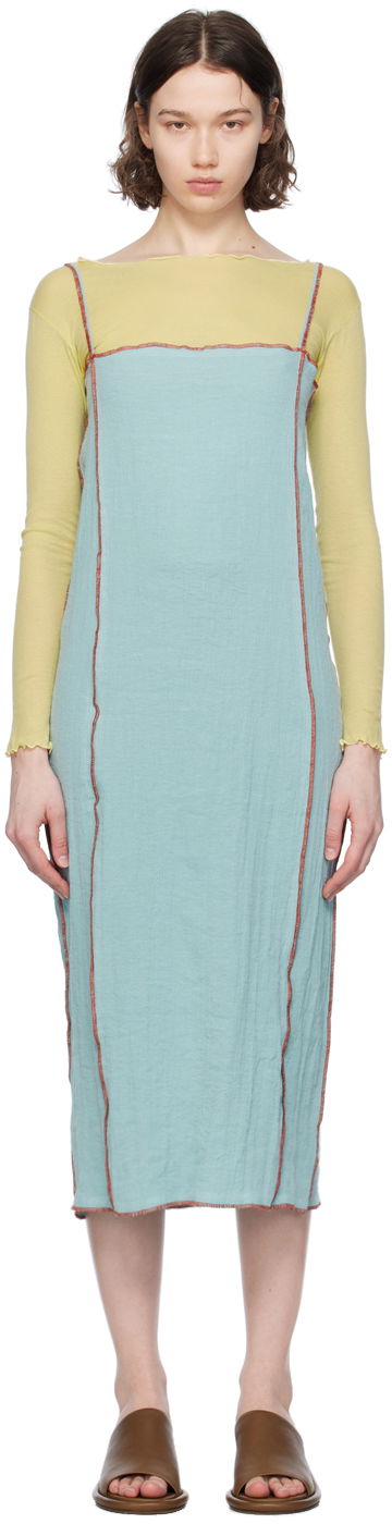 Šaty Baserange Midi Slip Dress Modrá | DRSKS-LC-SU24, 0