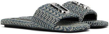 Šortky Marc Jacobs Marc Jacobs 'The J Marc Washed Monogram Denim' Slides Modrá | 2P3FSA006F04, 3
