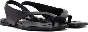 Tenisky a topánky TOTEME TOTEME Leather Thong Sandals Čierna | 252-WAS0202-LE0131, 3