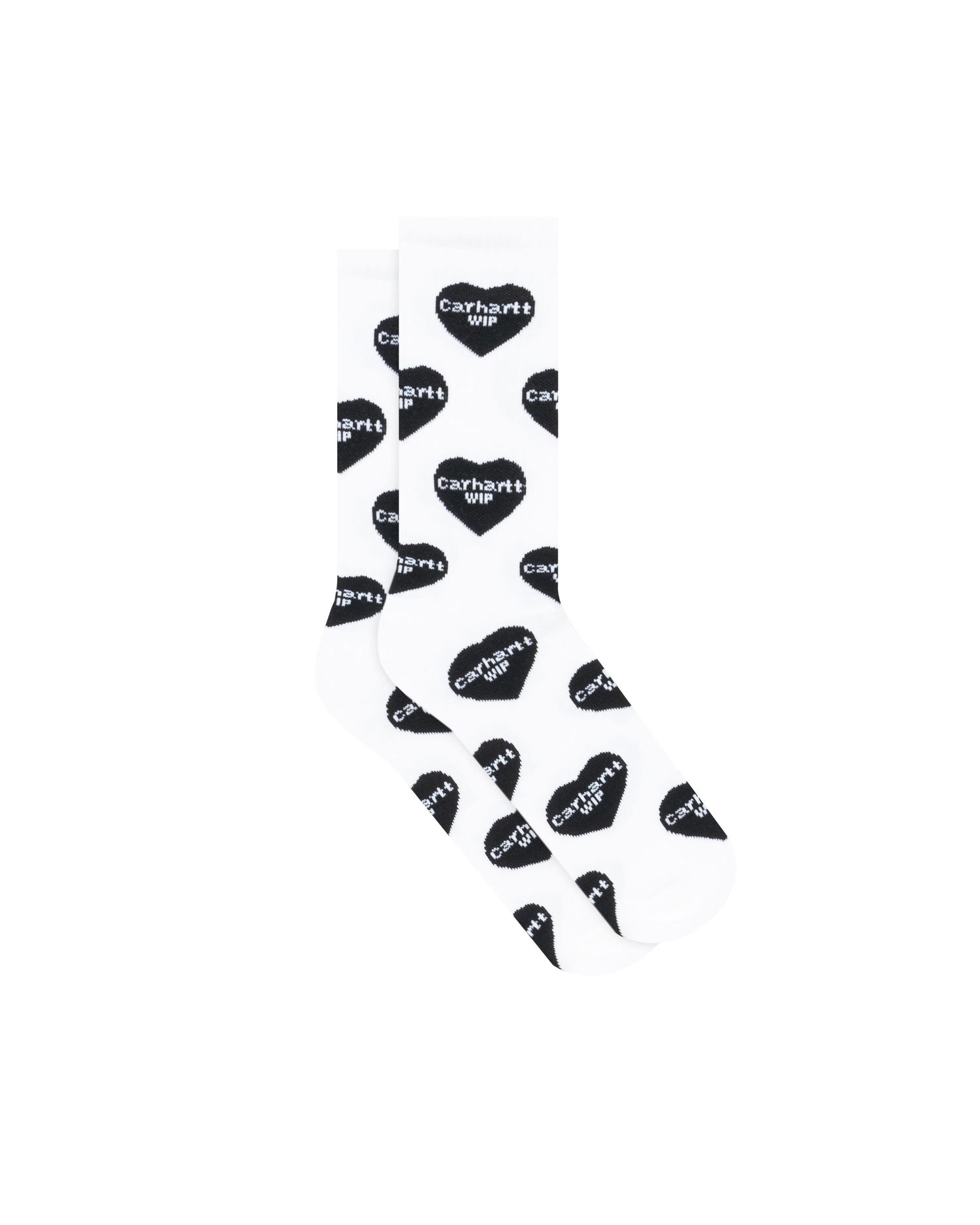 Ponožky Carhartt WIP Heart Logo Jacquard Socks Biela | I034483_1, 1