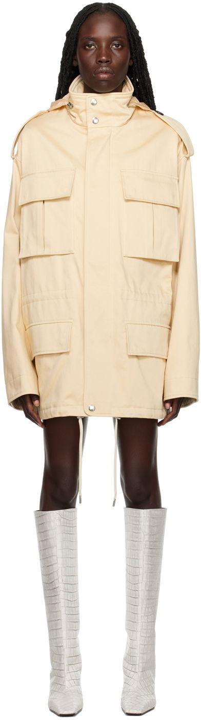 Bunda AMI Patched Pockets Jacket Béžová | HJK304.CO0009, 0