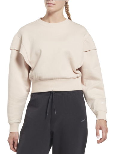 Mikina Reebok DreamBlend Cotton Mid-Layer Sweatshirt Béžová | HT6101