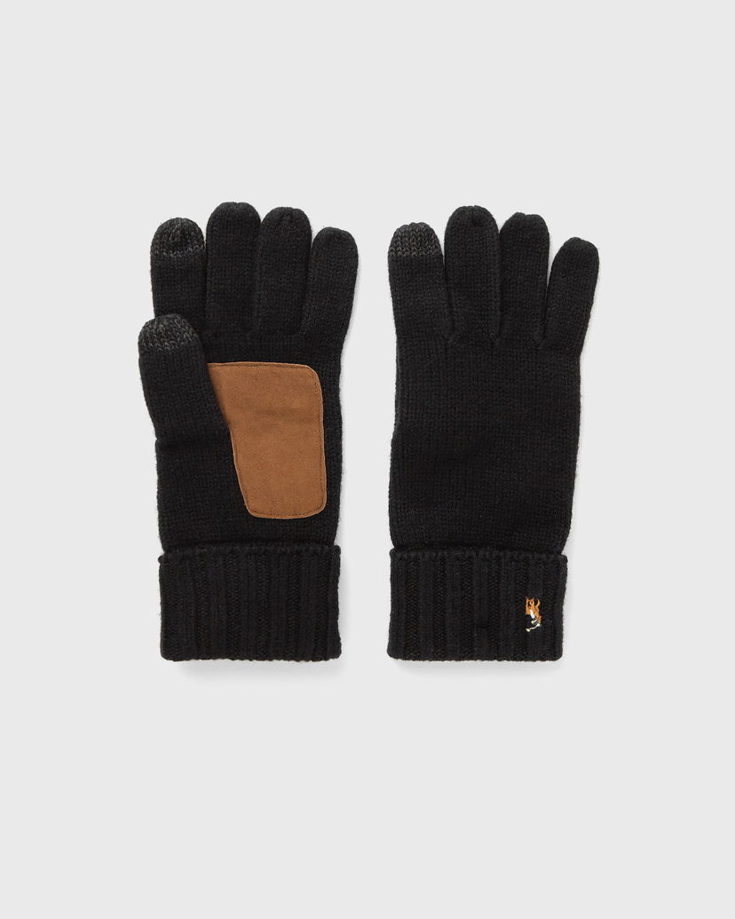 Rukavice Polo by Ralph Lauren Knitted Gloves with Touchscreen Tips and Palm Patch Čierna | 449959338001