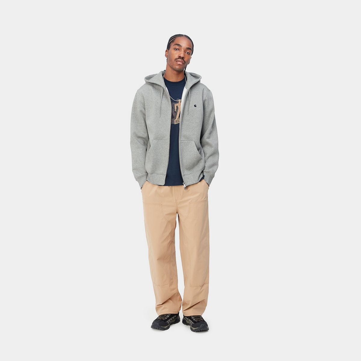 Bunda Carhartt WIP Hooded Madison Jacket Šedá | A212047_V6_XX, 1