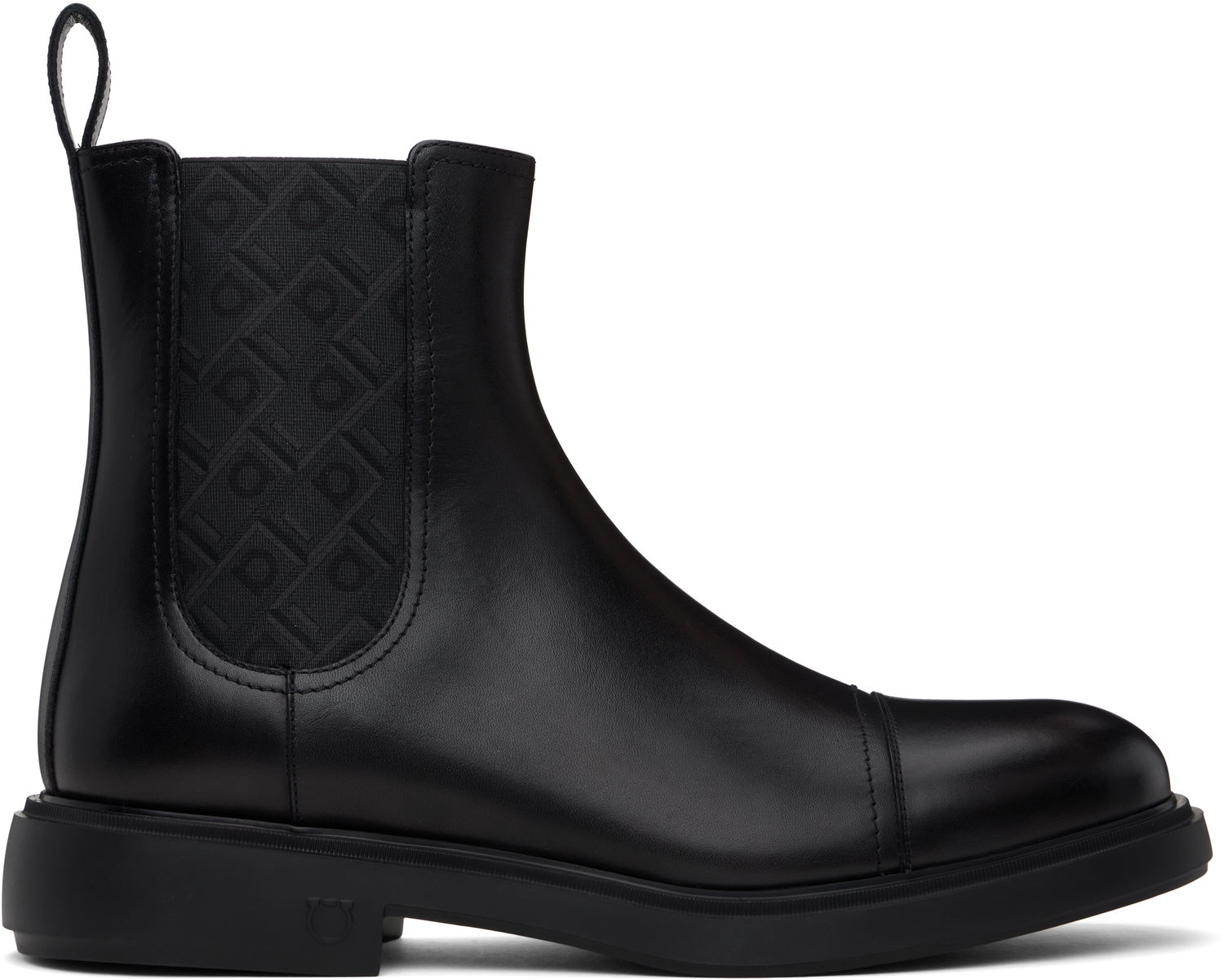 Oblečenie FERRAGAMO Ferragamo Beat Camden Chelsea Boots Čierna | 777036, 0