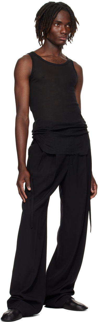 Tielko Ann Demeulemeester Ann Demeulemeester Boris Ruched Tank Top Čierna | B0011785-FA434-099, 3