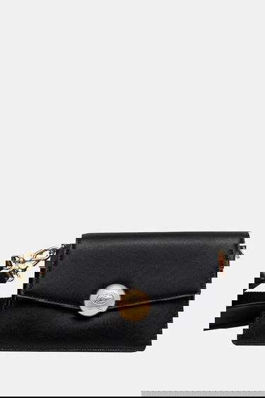 Kabelka Lacoste Lacoste Leather Shoulder Bag Čierna | NF5105IT, 0