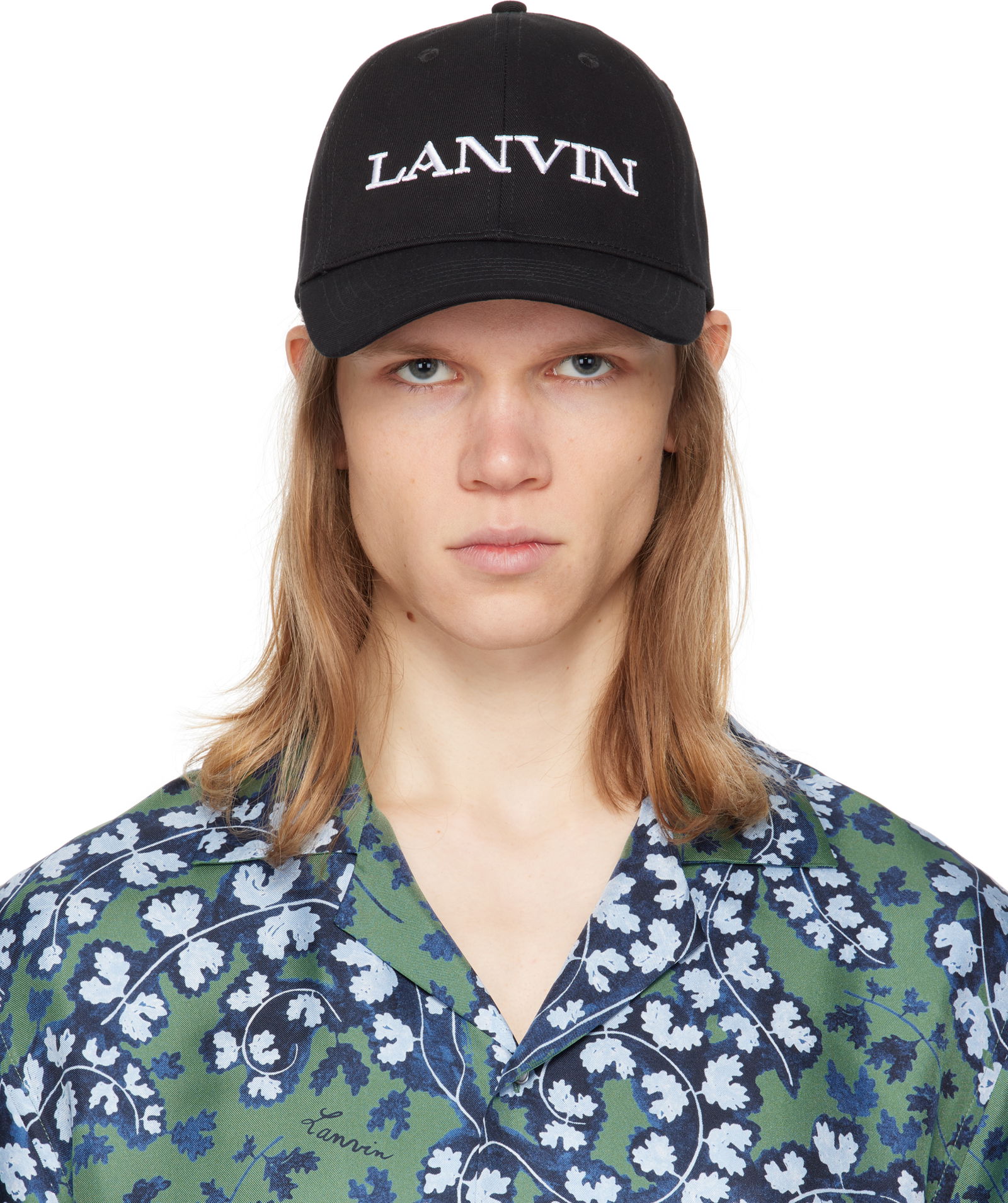 Lanvin Embroidered Cotton Baseball Cap