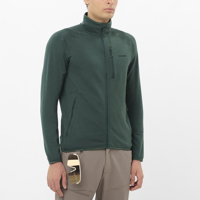 Bunda Salomon Lightwarm Fleece Jacket Zelené | LC2706900, 0