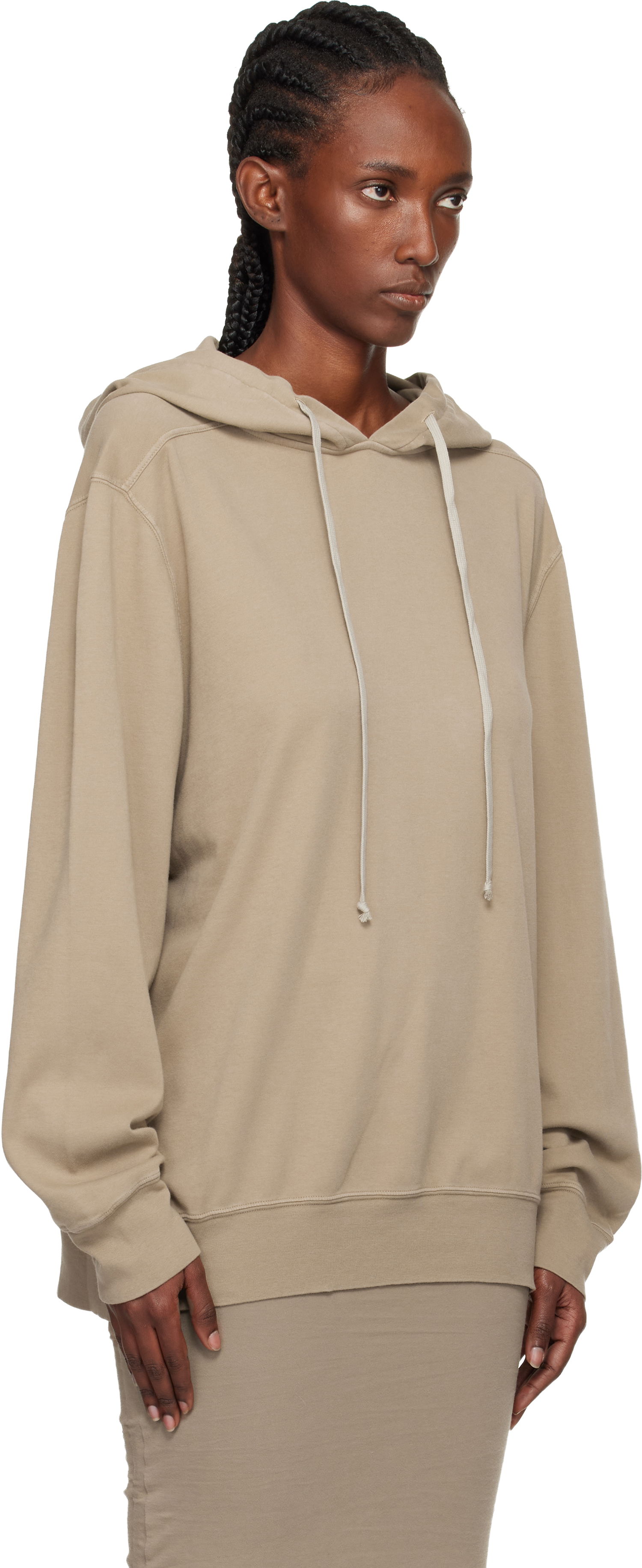 Mikina Rick Owens Concordians Oversized Hoodie Béžová | DS02E7241 JDBP, 1