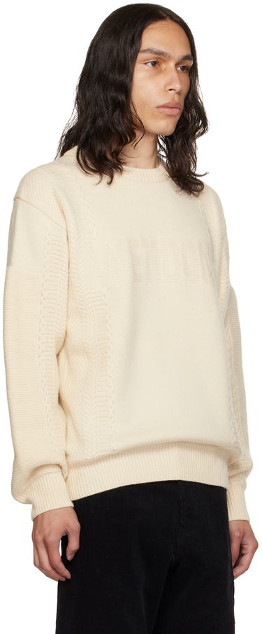 Sveter We11done We11done Square Patch Knit Sweater Béžová | WD-KT3-23-643-U-IV, 1