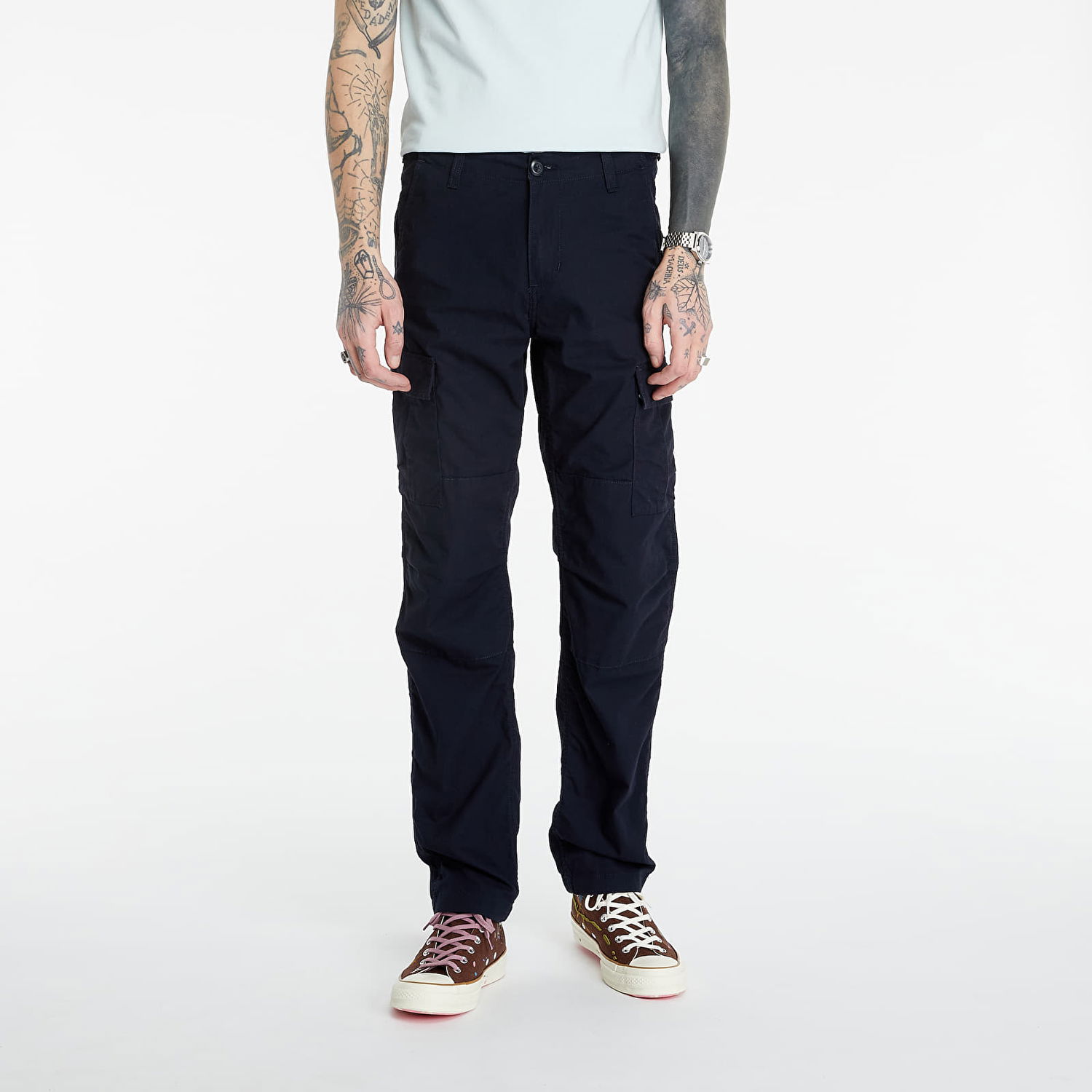 Nohavice a džínsy Carhartt WIP Aviation Čierna | I009578, 0