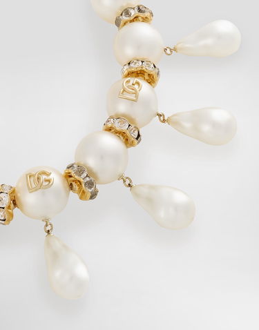 Náhrdelník Dolce & Gabbana Maxi-necklace With Spheres, Teardrop Accents And Dg Logo Rôznofarebný | WNR2E3W1111W0111, 2