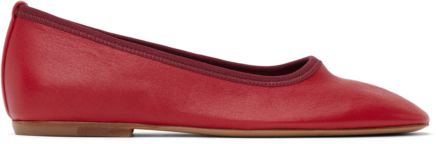 Šaty Dries Van Noten Dries Van Noten Leather Ballerina Flats Červená | WS251-1634-140, 0