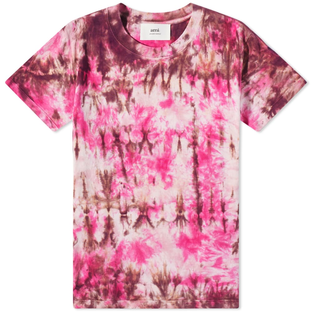 Tričko AMI Tie Dye Tee Ružová | UTS008-728654, 0