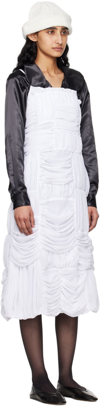 Šaty Comme des Garçons Comme des Garçons Gathered Midi Dress Biela | RM-A007-051, 1