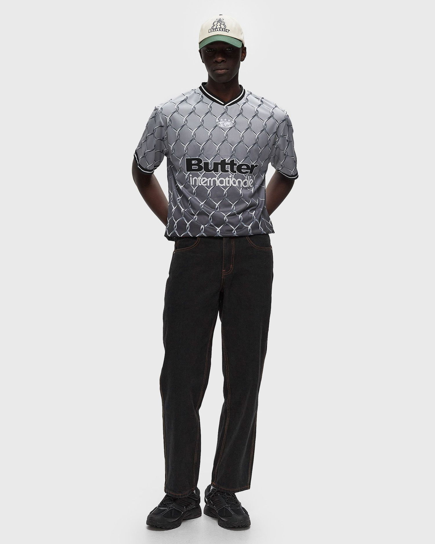 Dres Butter Goods Cage Jersey Šedá | P18416, 1