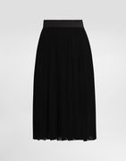 Dolce & Gabbana Pleated Chiffon Midi Circle Skirt