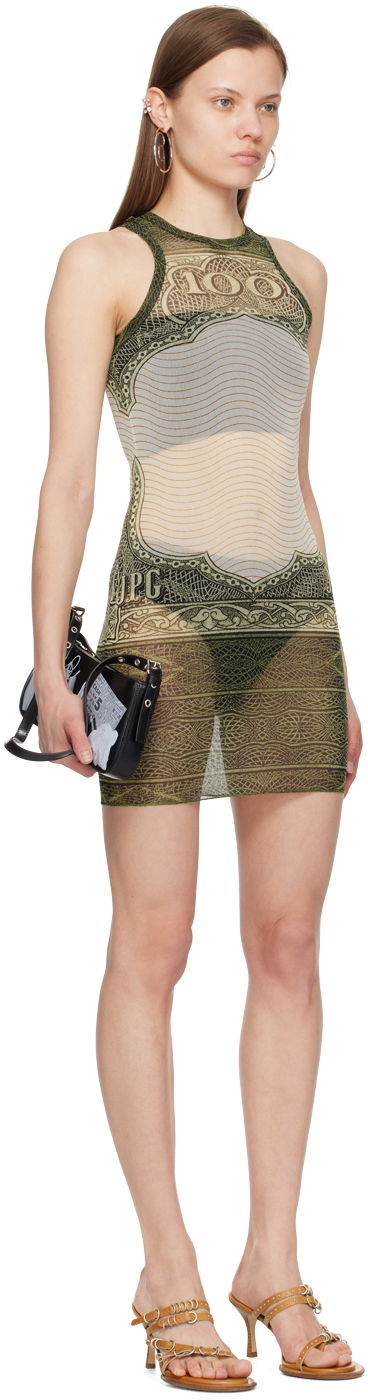 Šaty Jean Paul Gaultier Jean Paul Gaultier 'The Cartouche' Sheer Minidress Zelené | 24/25-F-RO157-T515-400300156, 1