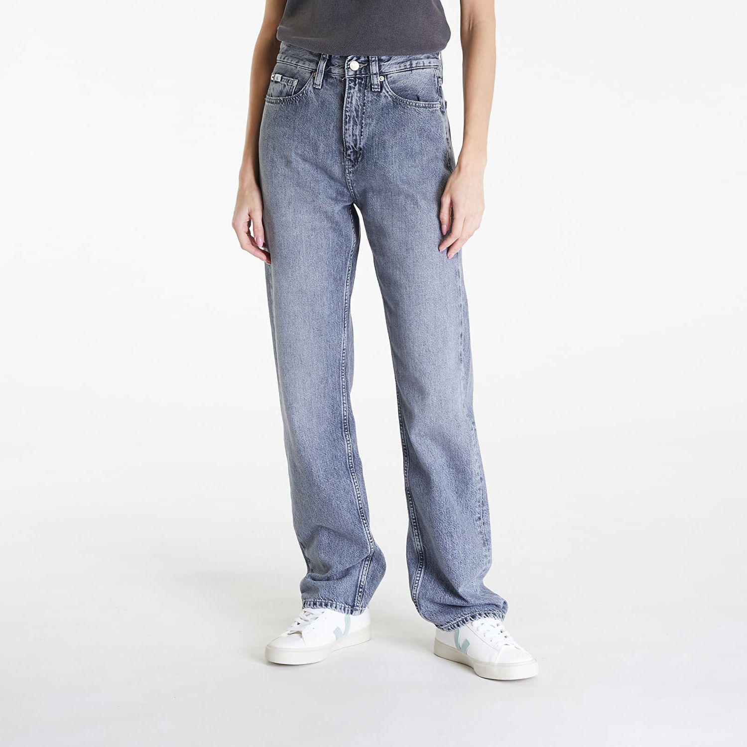 Džínsy CALVIN KLEIN Jeans High Rise Straight Jeans Denim Grey Šedá | J20J222776 1BZ, 0