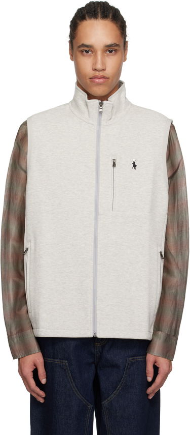 Vesta Polo by Ralph Lauren Polo Ralph Lauren Double-Knit Mock Neck Vest Šedá | 710934621005, 0