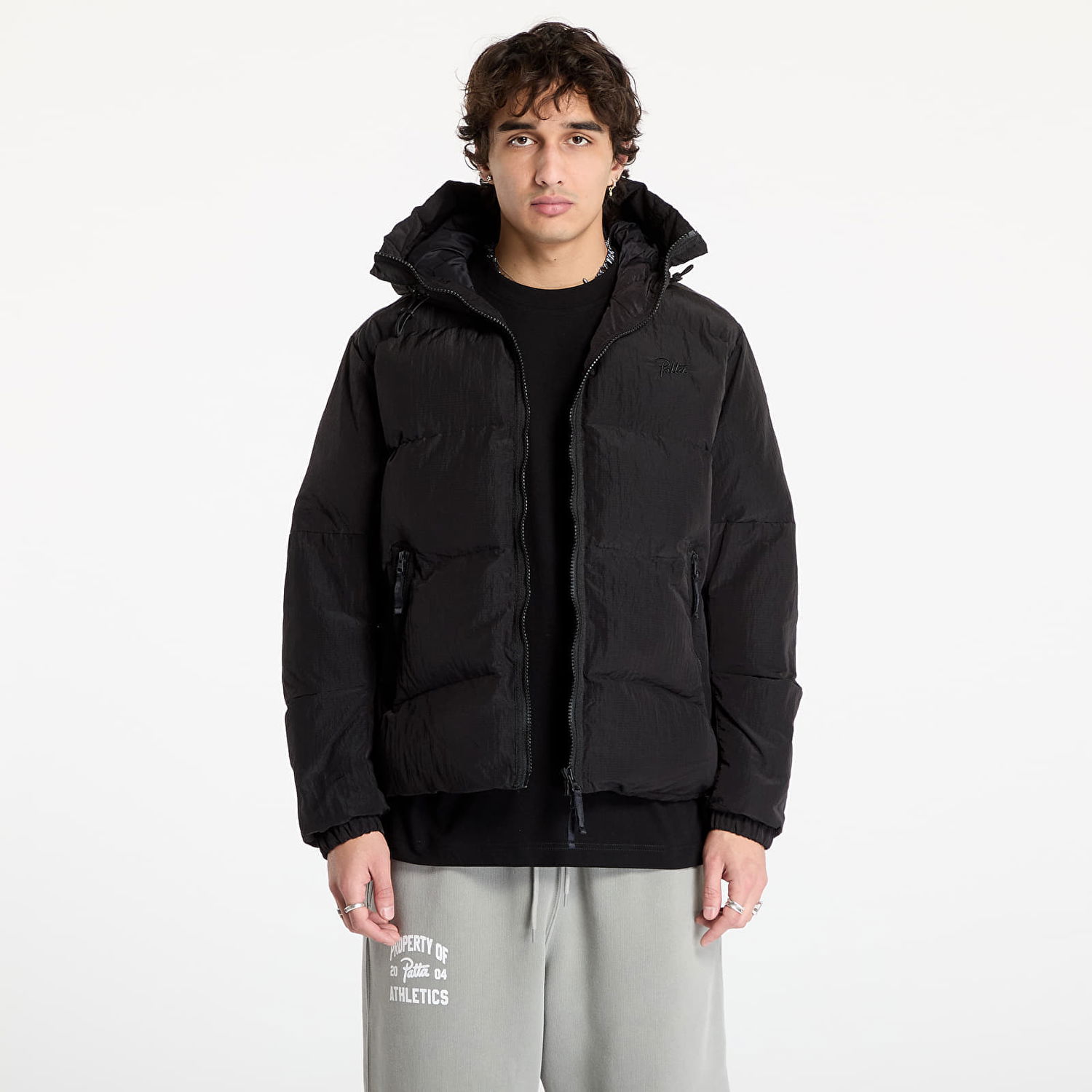 Prešívaná bunda Patta Patta Ripstop Puffer Jacket Čierna | POC-AW24-3500-348-0289-001, 0