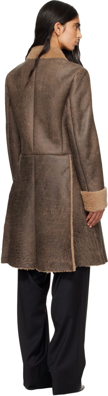 Kabáty Vivienne Westwood Waisted Double-breasted Shearling Coat Hnedá | 1D01000H-L00CR-, 2
