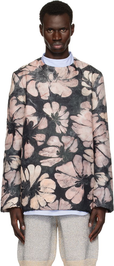 Sveter Dries Van Noten Dries Van Noten Silk Floral-Print Long Sleeve Top Ružová | 251-020746-1202, 0