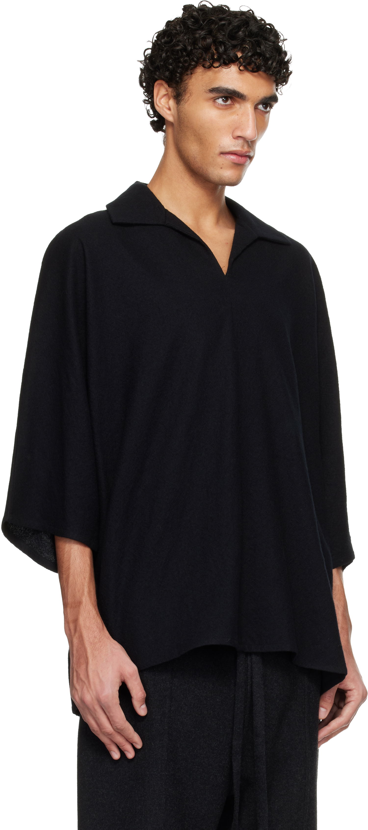 Polo tričko Fear of God Virgin Wool Short-Sleeve Polo Čierna | FG25FW60-602BOW-001, 1