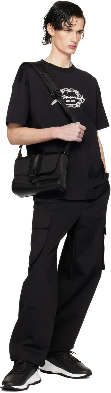 Taška cez rameno Givenchy Technical Canvas and Leather Small G-Trail Messenger Bag Čierna | BKU052K1X0001, 3