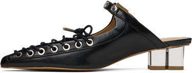 Tenisky a topánky GANNI GANNI Oleatex Lace-Up Mules Čierna | S2925, 2